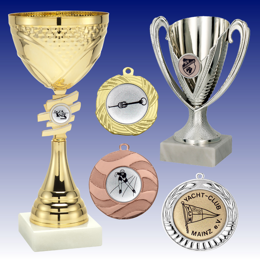 Embleme mit schwarzem Druck